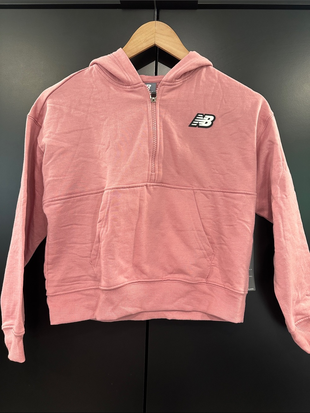 NEW New Balance Dusty Pink Quarter-Zip Hoodie